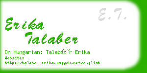 erika talaber business card